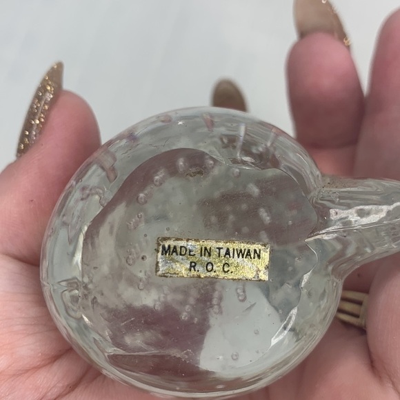 T GLASS UNICORN Heavy Duty Paper Weight W/ Controlled Bubbles - Picture 5 of 7